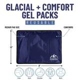 Glacial Comfort tecnología Flex: se adapta al contorno del cuerpo para mayor comodidad.