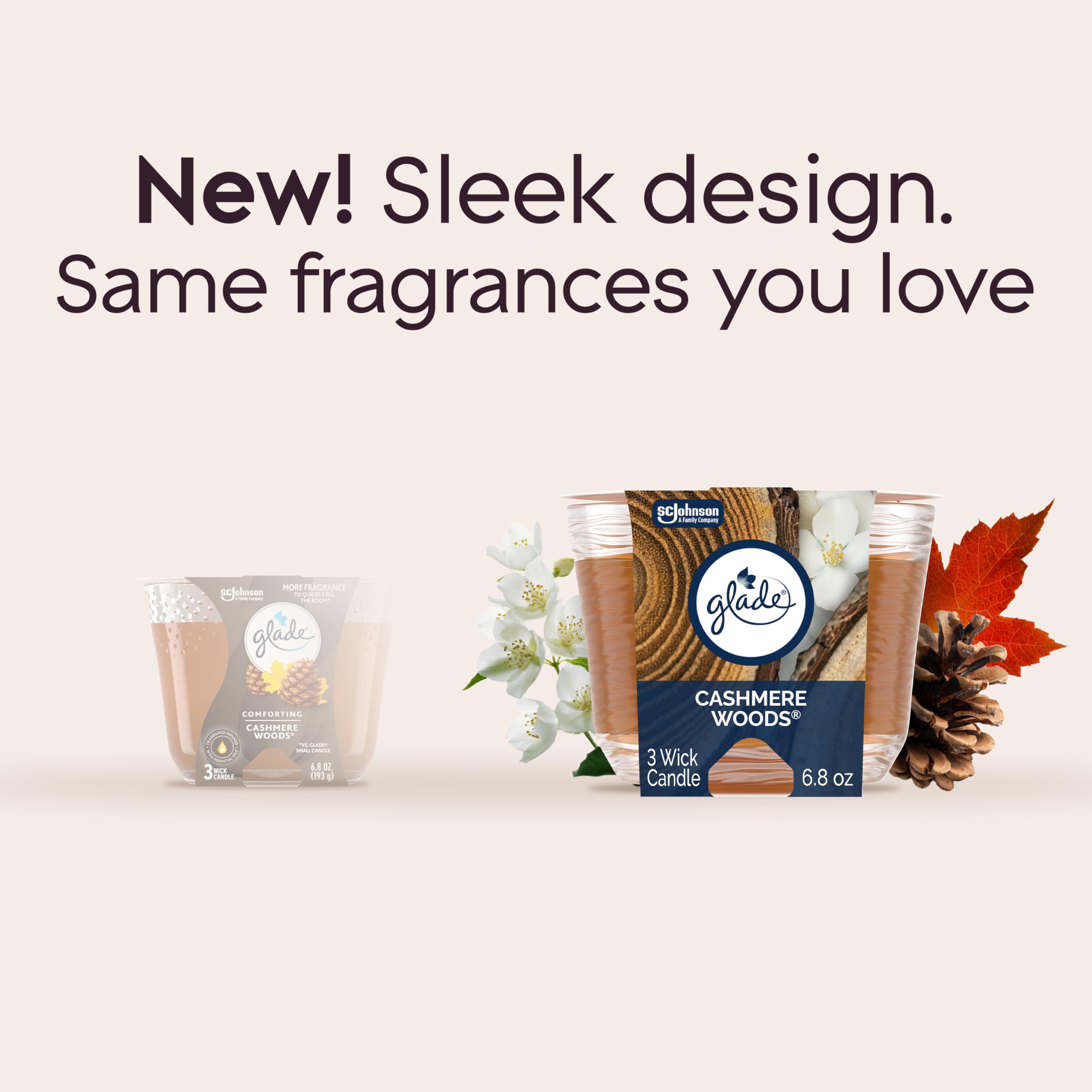 Aroma de Glade Cashmere Woods en ambiente hogareño