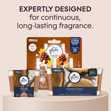 La vela Glade Cashmere Woods perfuma la sala de estar