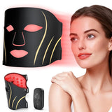 Glamesty mascarilla con luz roja y control remoto para sesiones cómodas en casa