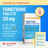 Glenmark Therapeutics famotidina 20 mg, etiquetas: indicaciones claras para el consumo.