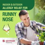 Glenmark Therapeutics cetirizina 10 mg: uso diario, alivio potencial de congestión nasal.