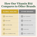 Global Healing Center B12 beneficios para metabolismo y nervios