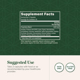 Global Healing cápsulas de enzimas ayudan a descomponer proteínas y carbohidratos para una digestión suave.