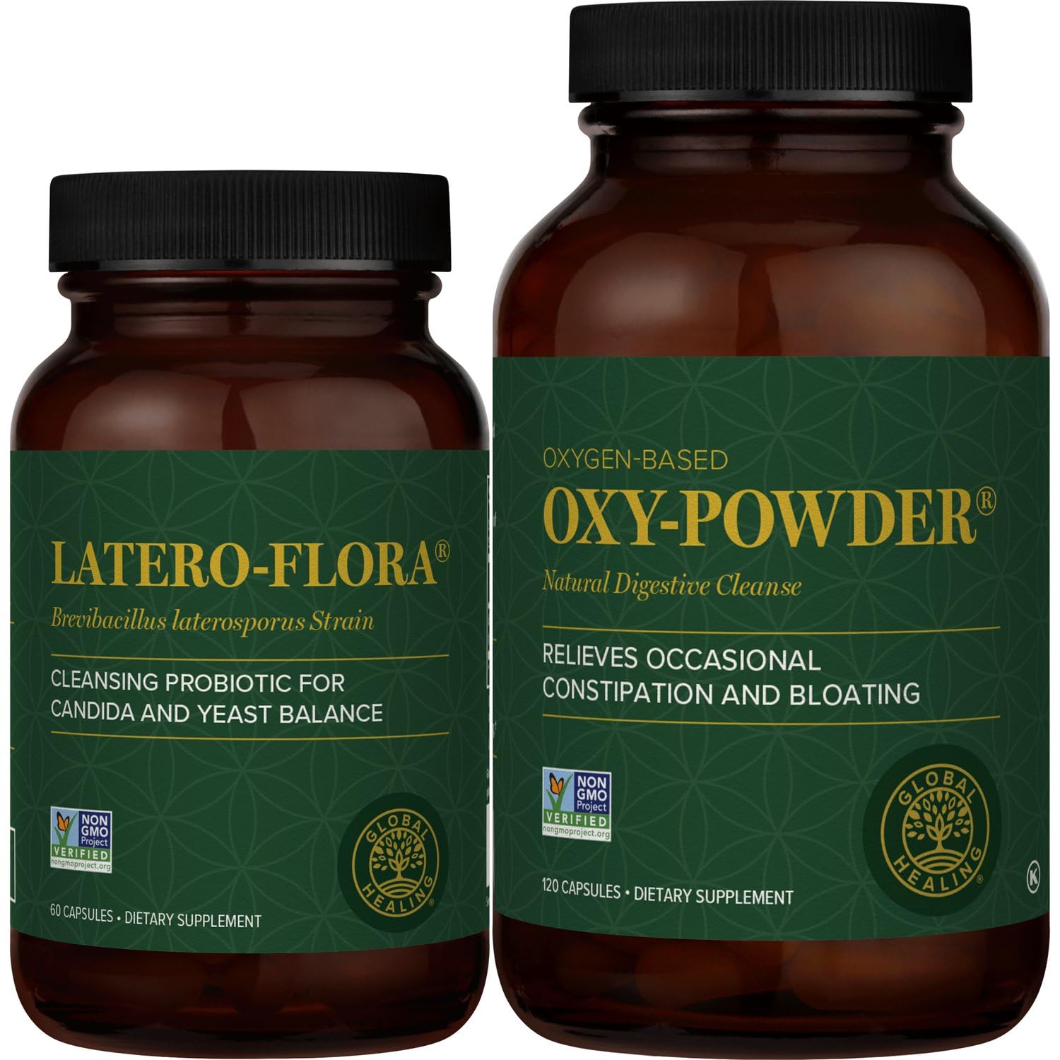 Global Healing Center Colon Cleanse, botella-vertido: favorece digestión suave y regular.