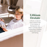 Global Healing Center Lithium Orotate 10 mg, cápsulas para claridad mental y enfoque diario.