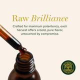 Global Healing Center Moringa: etiqueta que resalta calidad y origen.