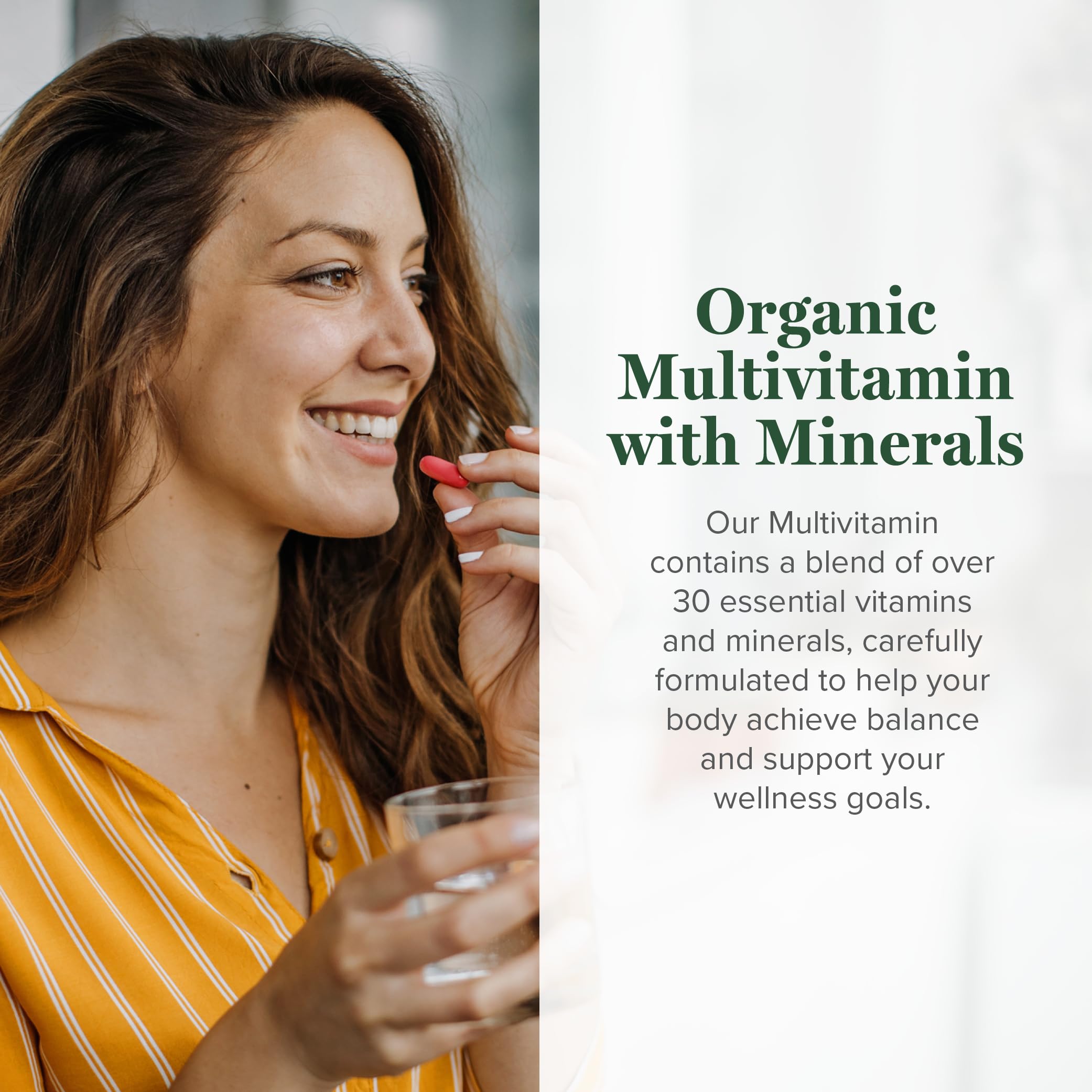 Global Healing Center Multivitamínico, botella de 120 cápsulas para nutrición diaria.