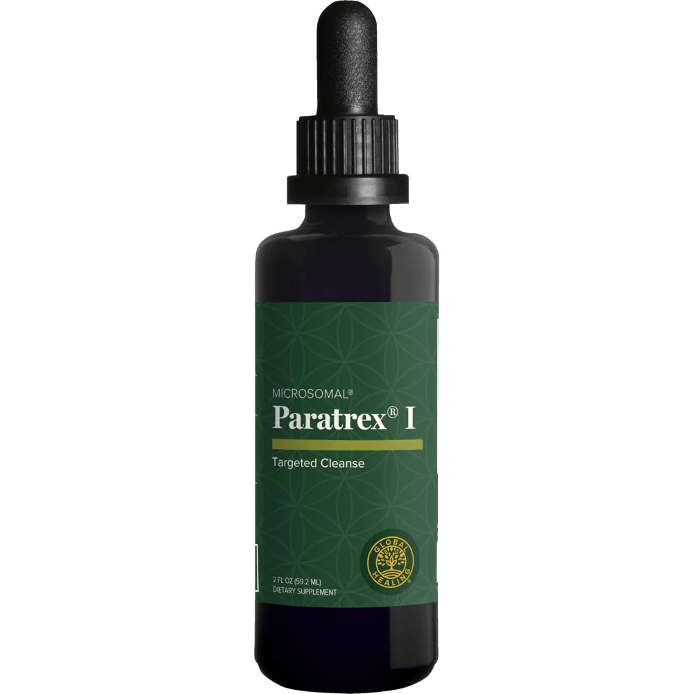 Global Healing Paratrex I, botella de 2 oz, vertido controlado para uso diario.