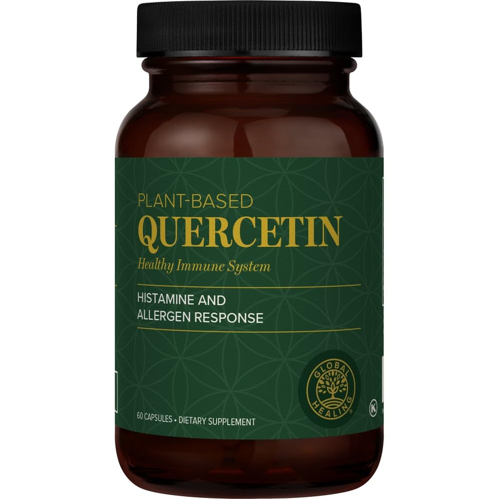Global Healing Center QuerceFIT, cápsulas en botella, mayor absorción para uso diario.