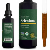 Global Healing Center Selenium Drops, botella con cuentagotas para dosis diaria