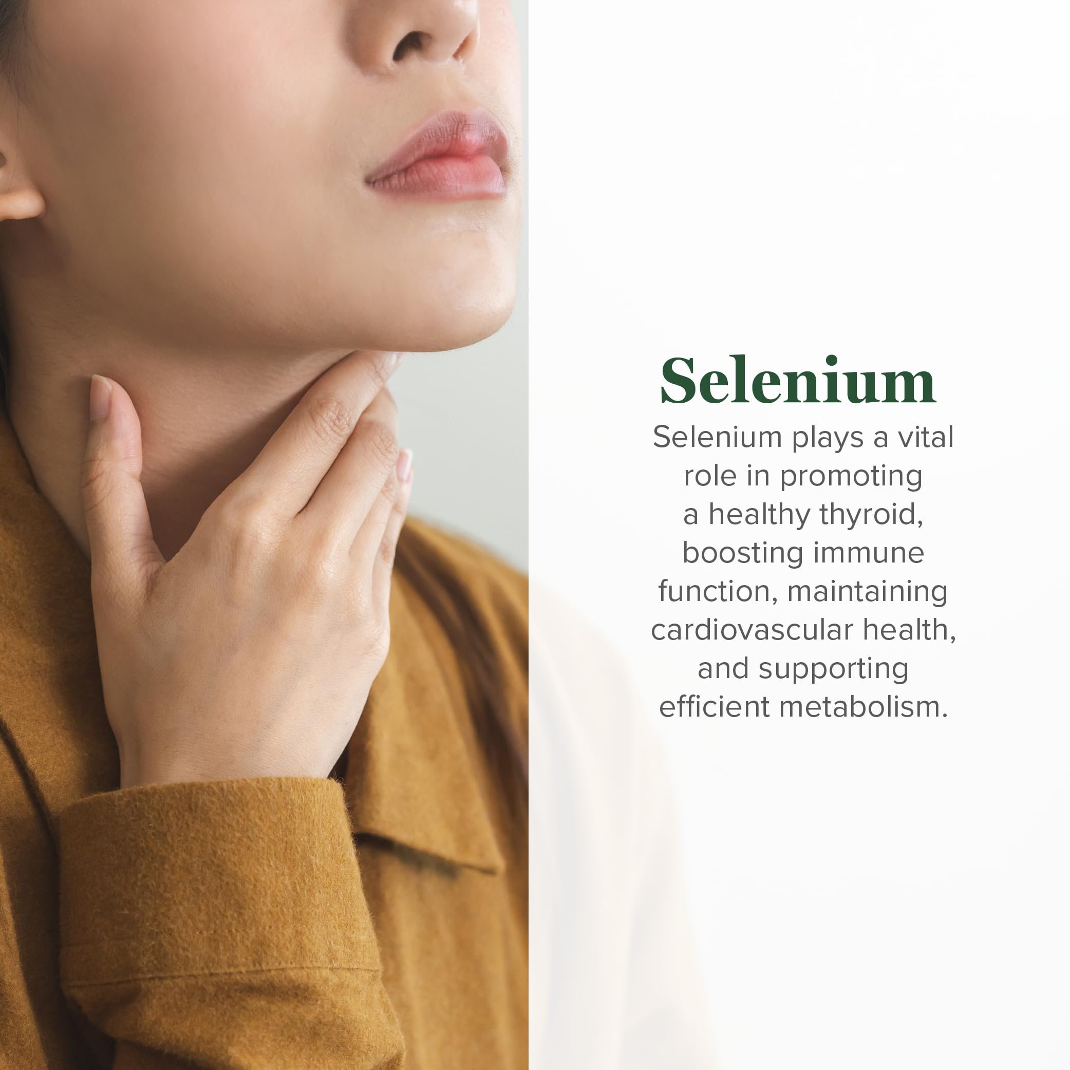 Global Healing Center Selenium Drops, etiqueta 200mcg para soporte tiroideo
