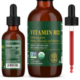 Global Healing Center Vitamina B12 Sublingual 5000 mcg, formato líquido para energía diaria
