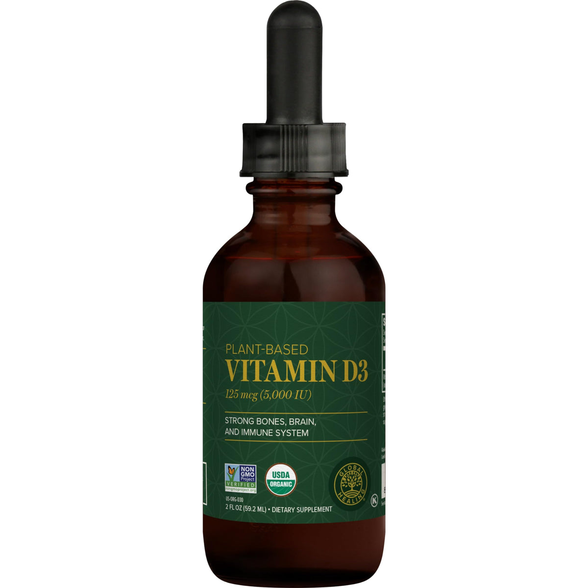 Global Healing Center Vitamina D3 5000 UI, botella: posible apoyo a huesos fuertes