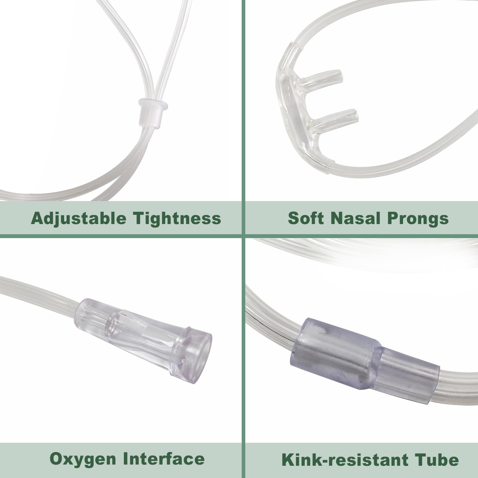 GlobalRoll cánula nasal cabeza ergonomica suave para ajuste cómodo.