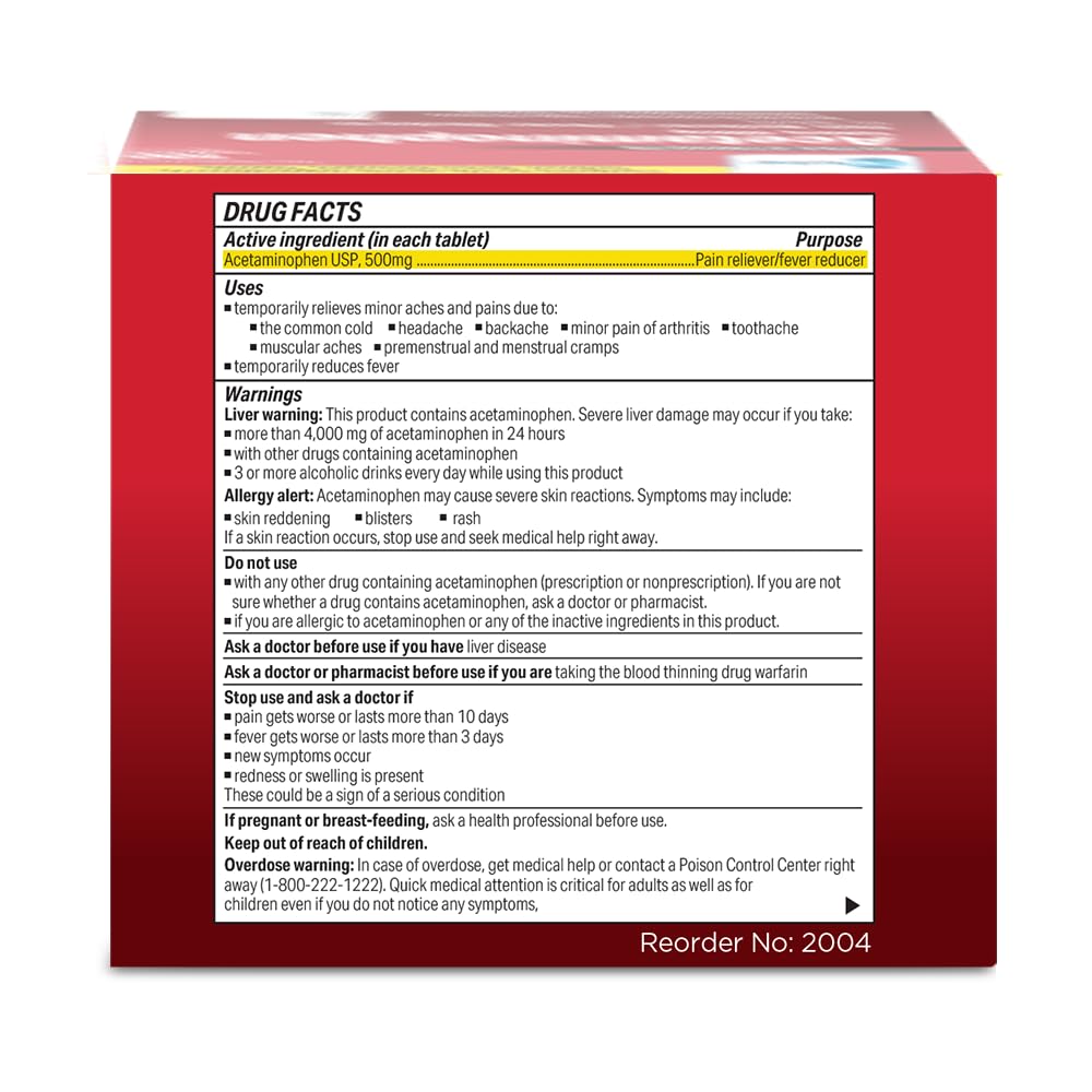 Globe acetaminofen 500 mg, caja de 100 tabletas, dosis fácil de recordar.