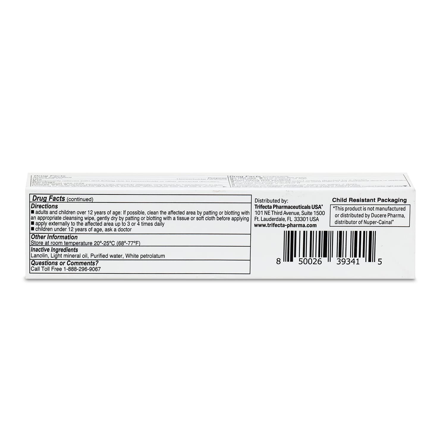 Comparación de ingredientes: Globe Dibucaina 1% frente a líder.