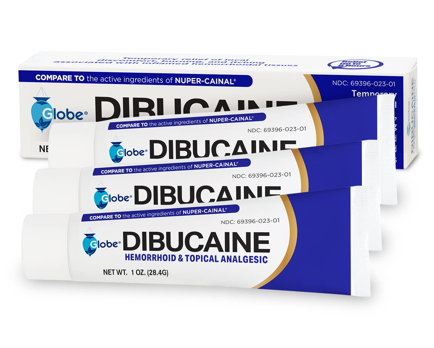 Empaque de 1 onza de Globe Dibucaina 1% para casa.