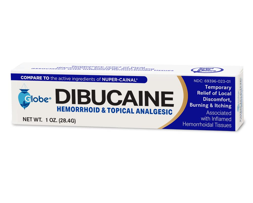 Tubo portátil de Globe Dibucaina 1% para viaje.