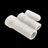 Globion protector de glande de silicona para extensores, funda blanca, confort seguro.