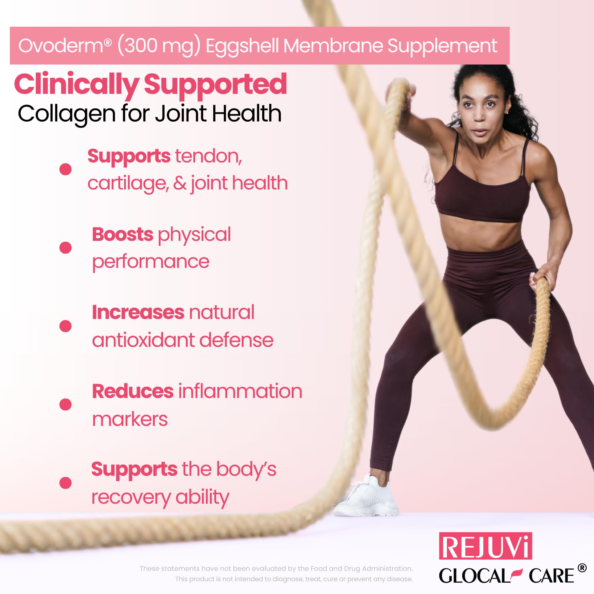 GlocalCare Rejuvi: biotina y CoQ10 para cabello y uñas saludables.