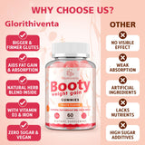 Mezcla herbal de Glorithiventa Booty Gummies para apoyar las curvas