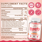 Glorithiventa Booty Gummies con vitamina D3 e hierro para vitalidad diaria