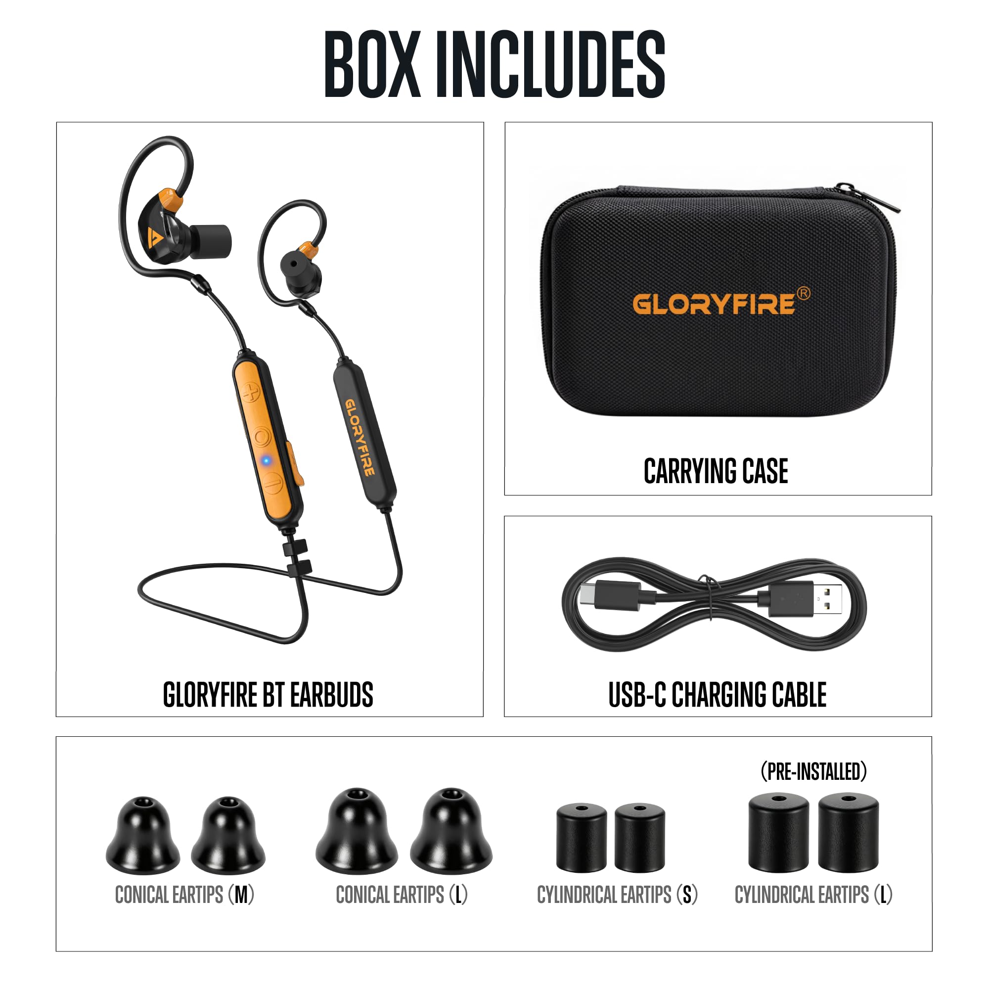GLORYFIRE modos Voz Clara, Ambiente y Silencio para adaptar al entorno.