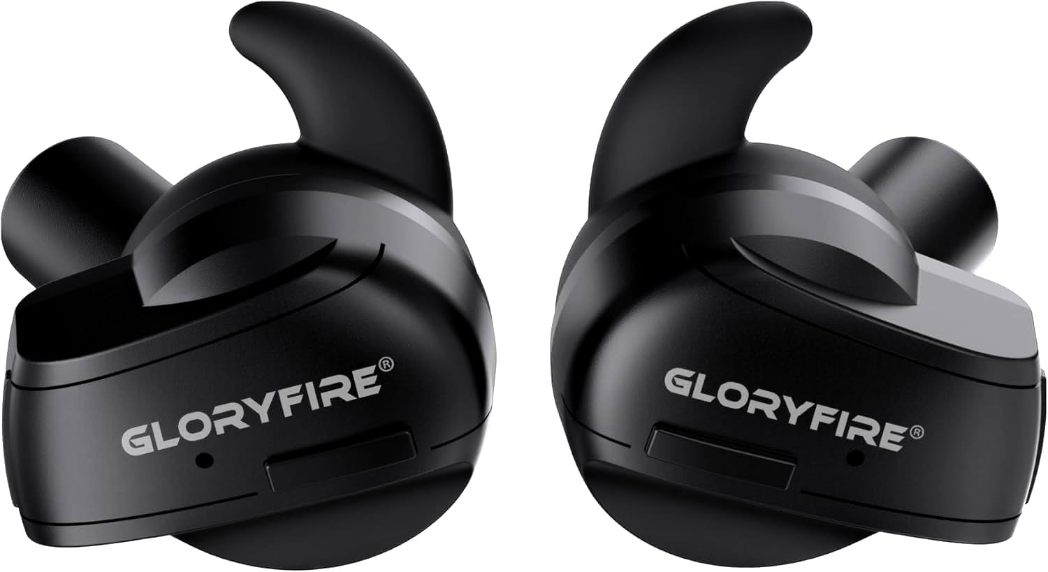 GLORYFIRE protección auditiva para disparos, acabado mate negro, reducción de ruido eficaz.