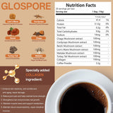 GLOSPORE mezcla adaptógena Melena de León y Cordyceps para enfoque
