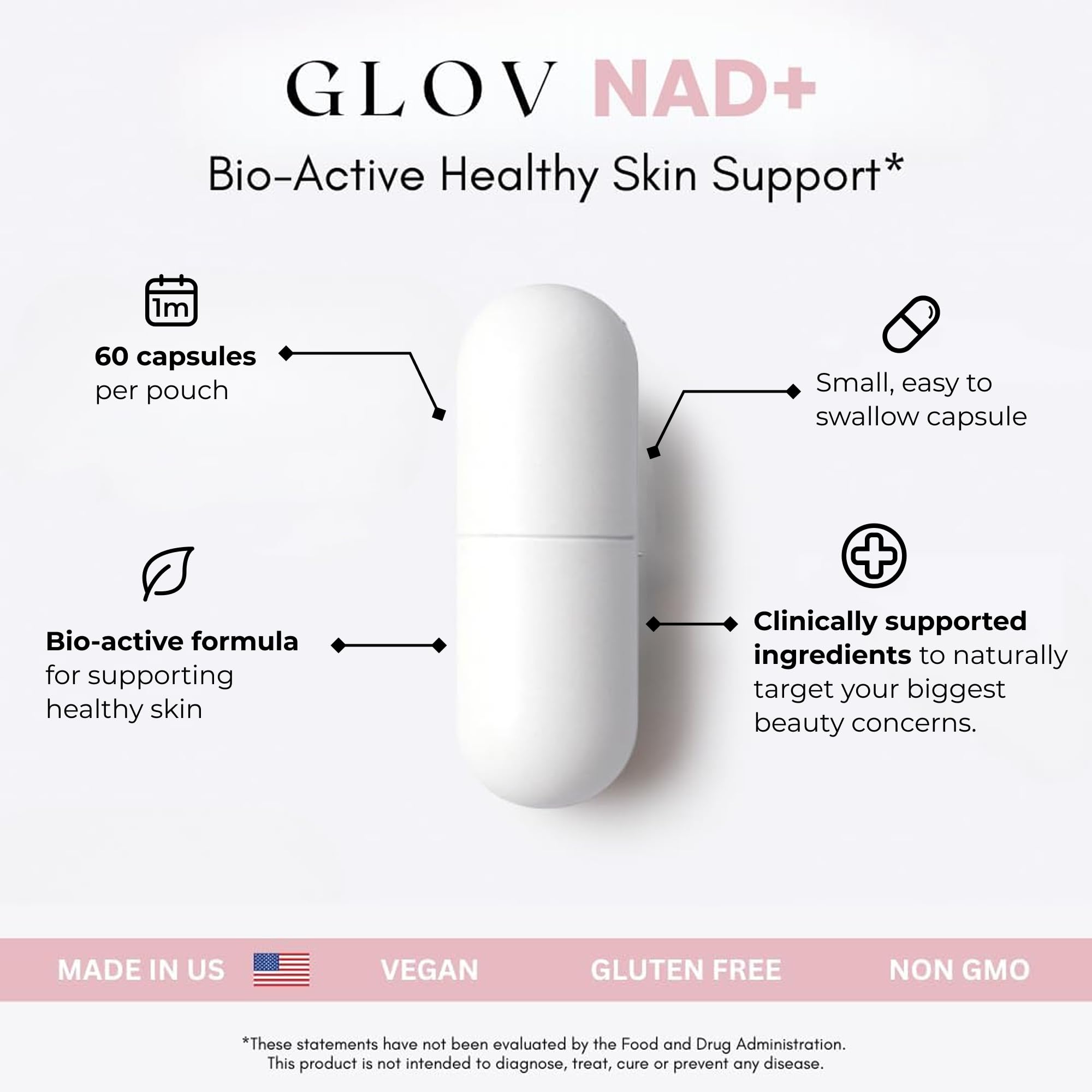 Glov Beauty Energía Celular: cápsulas para apoyo diario.