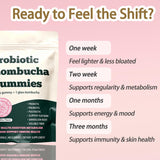 Glo Vous Probiotic Kombucha Gummies prebióticos, cuidado del microbioma.