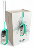 Glowco CalmCarry en la mano, dispositivo turquesa para relajación suave