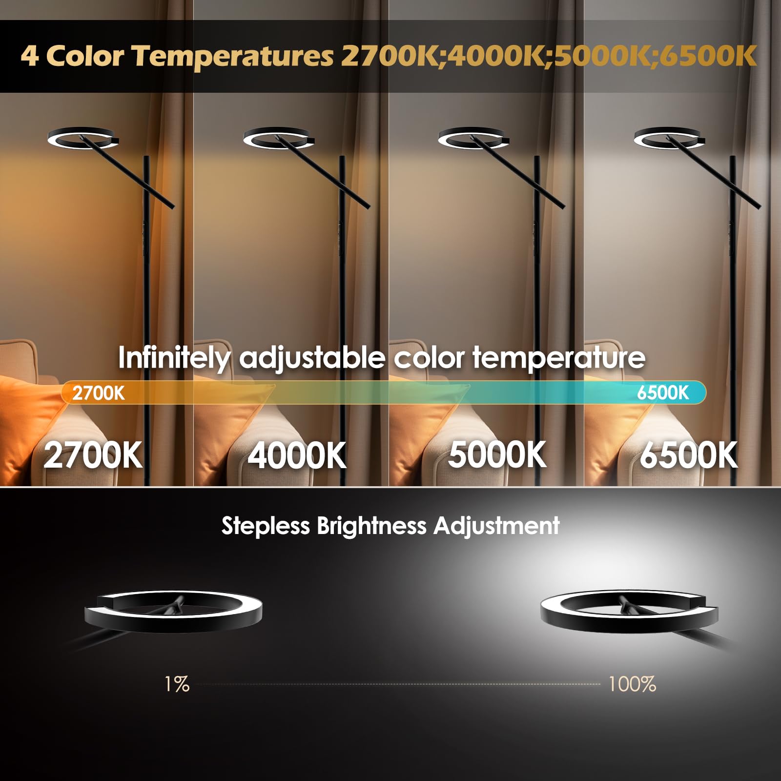 GLOWRIUM lámpara con giro de 340°, posiciona la luz exactamente donde necesitas.