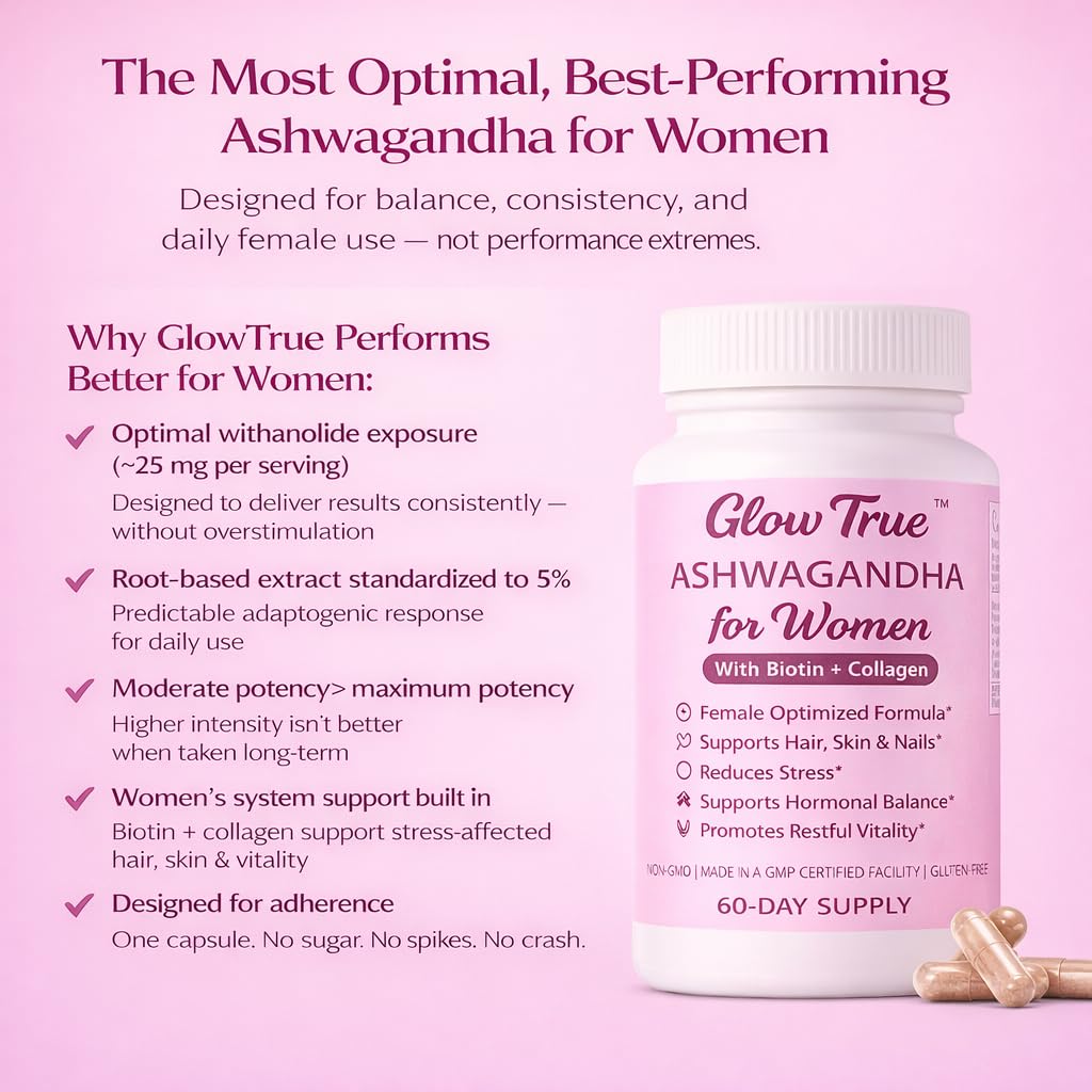 Proceso de GlowTrue para equilibrio hormonal femenino y bienestar suave.