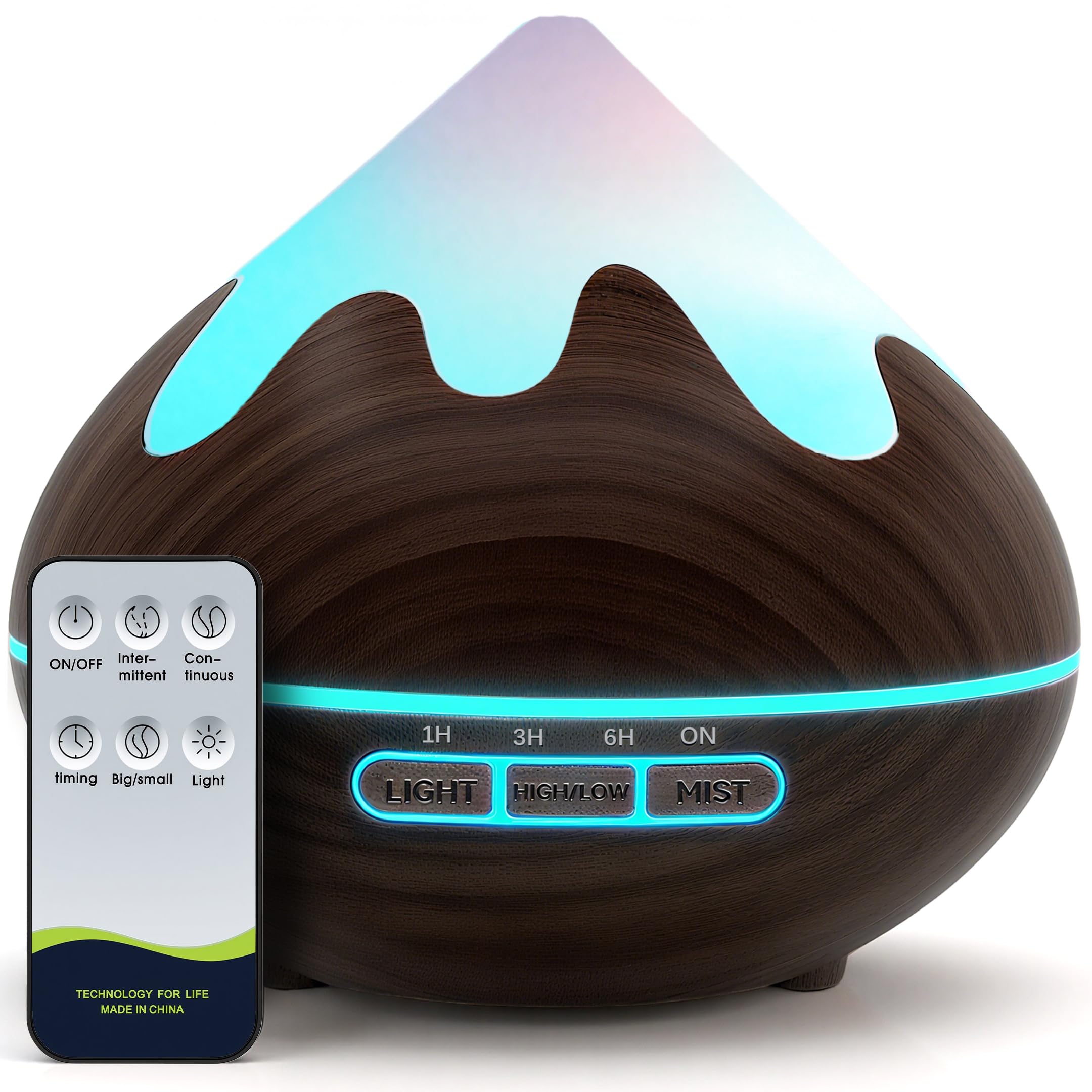 GLOXA difusor aroma 500ml vista frontal para ambientar tu habitación