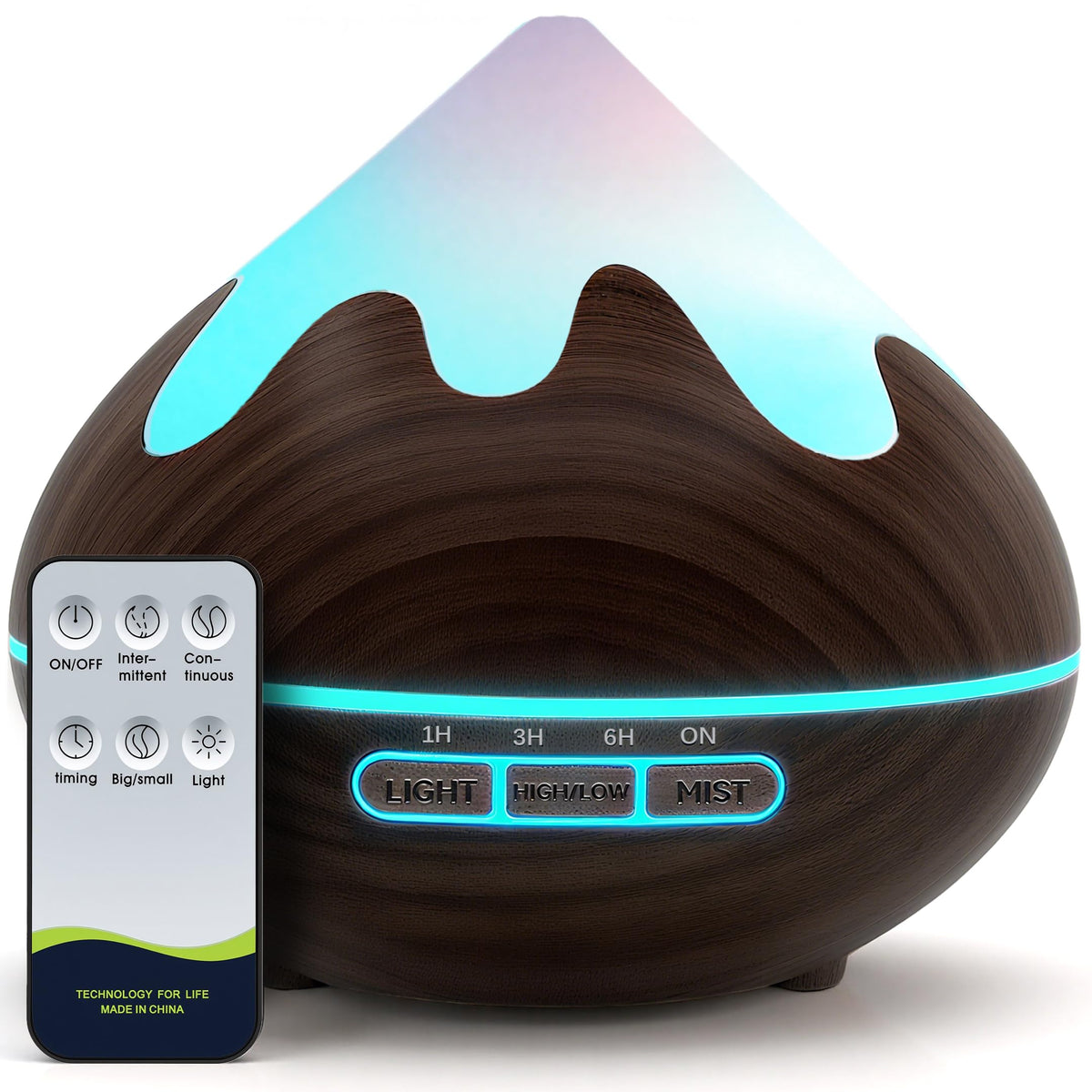 GLOXA difusor aroma 500ml vista frontal para ambientar tu habitación