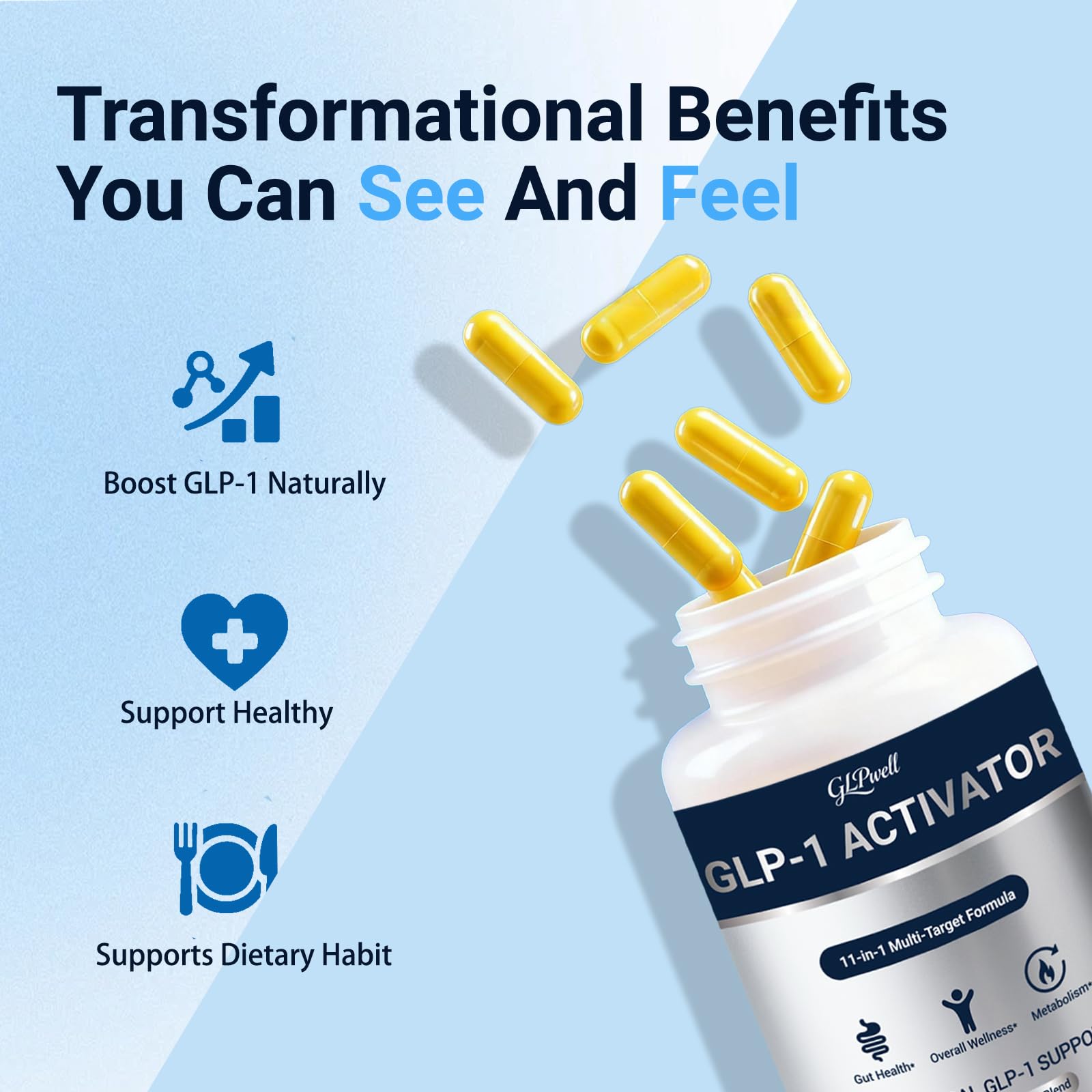 GLPwell GLP-1 Activate: envase compacto para estilo de vida activo