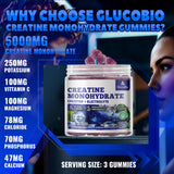 GlucoBio gomitas creatina monohidrato sabor arándano, sabor agradable