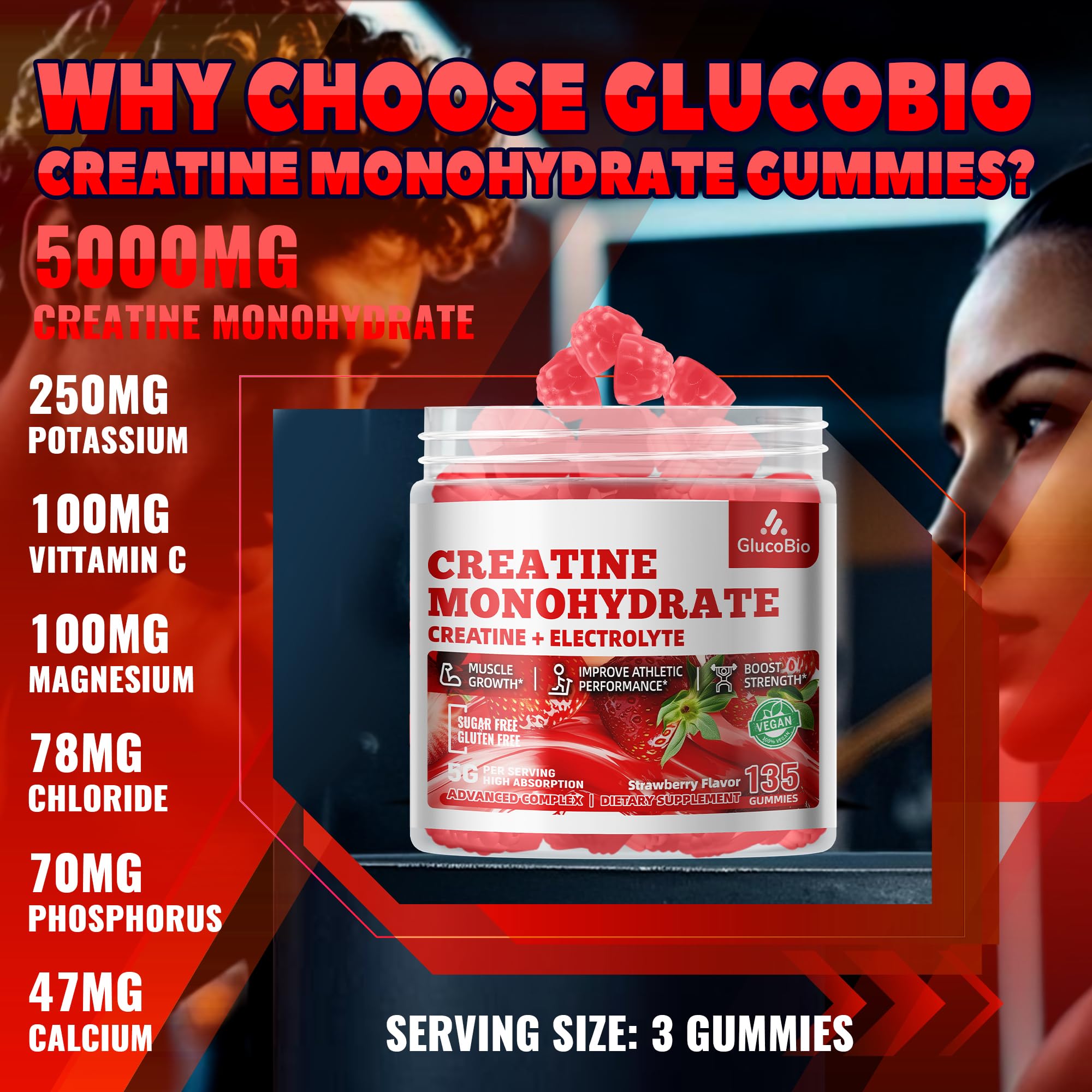 Etiqueta del envase GlucoBio destacando calidad para entrenamiento diario