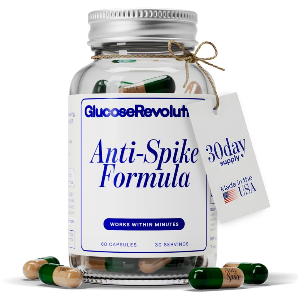 Fórmula Anti-Spike de Glucose Revolution en bote para energía estable.