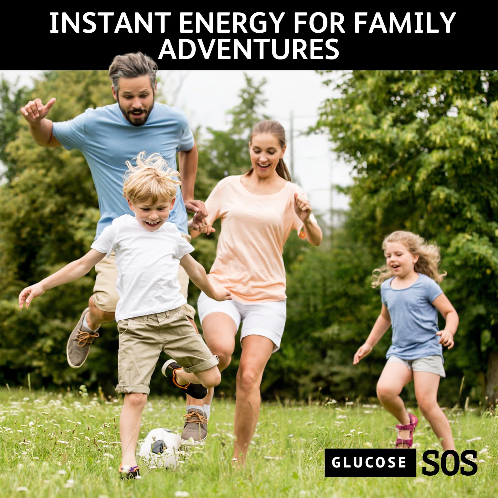Glucose SOS empaque compacto y resistente para bolsillos.