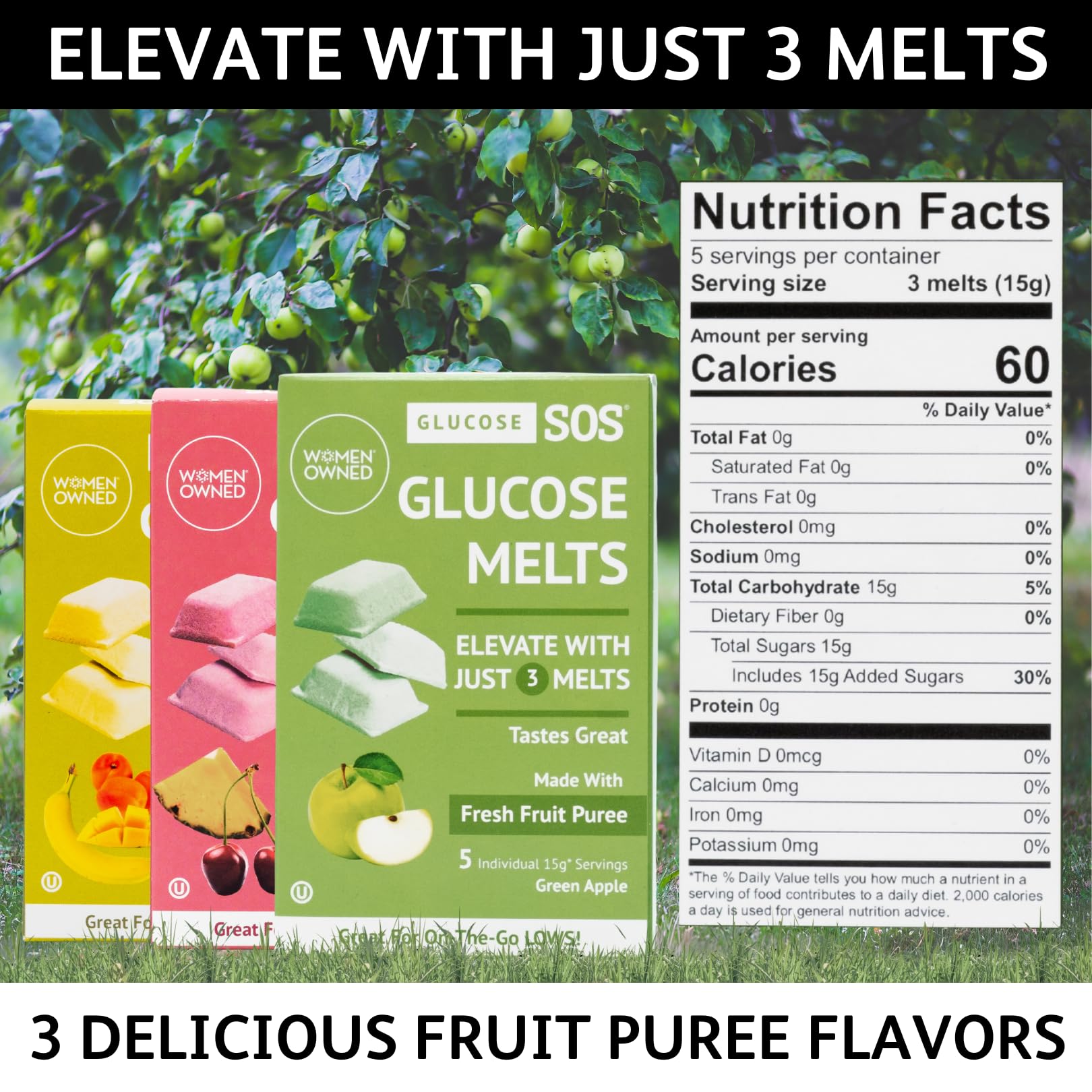 Glucose SOS Melts sabor durazno: opción portátil para mantenerte activo.