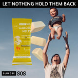 Glucose SOS Melts sin agua: solución lista para comer al instante.