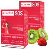 Glucose SOS: paquetes de polvo kiwi-fresa listos para usar sin agua.