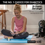 Glucose SOS, paquetes resistentes a temperatura, útiles en cualquier momento.