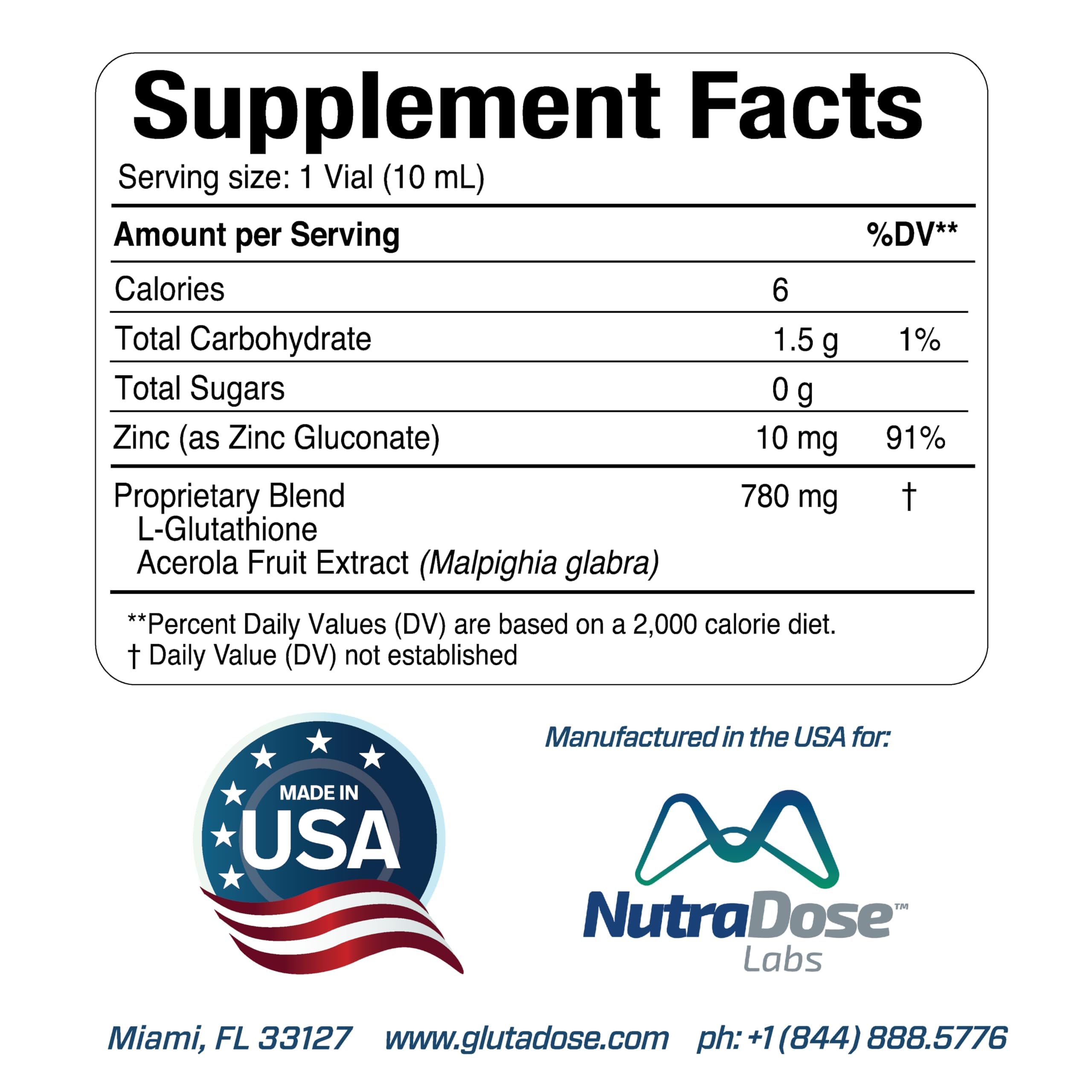 GlutaDose Drops gotero medidor facilita dosis diarias para uso cómodo