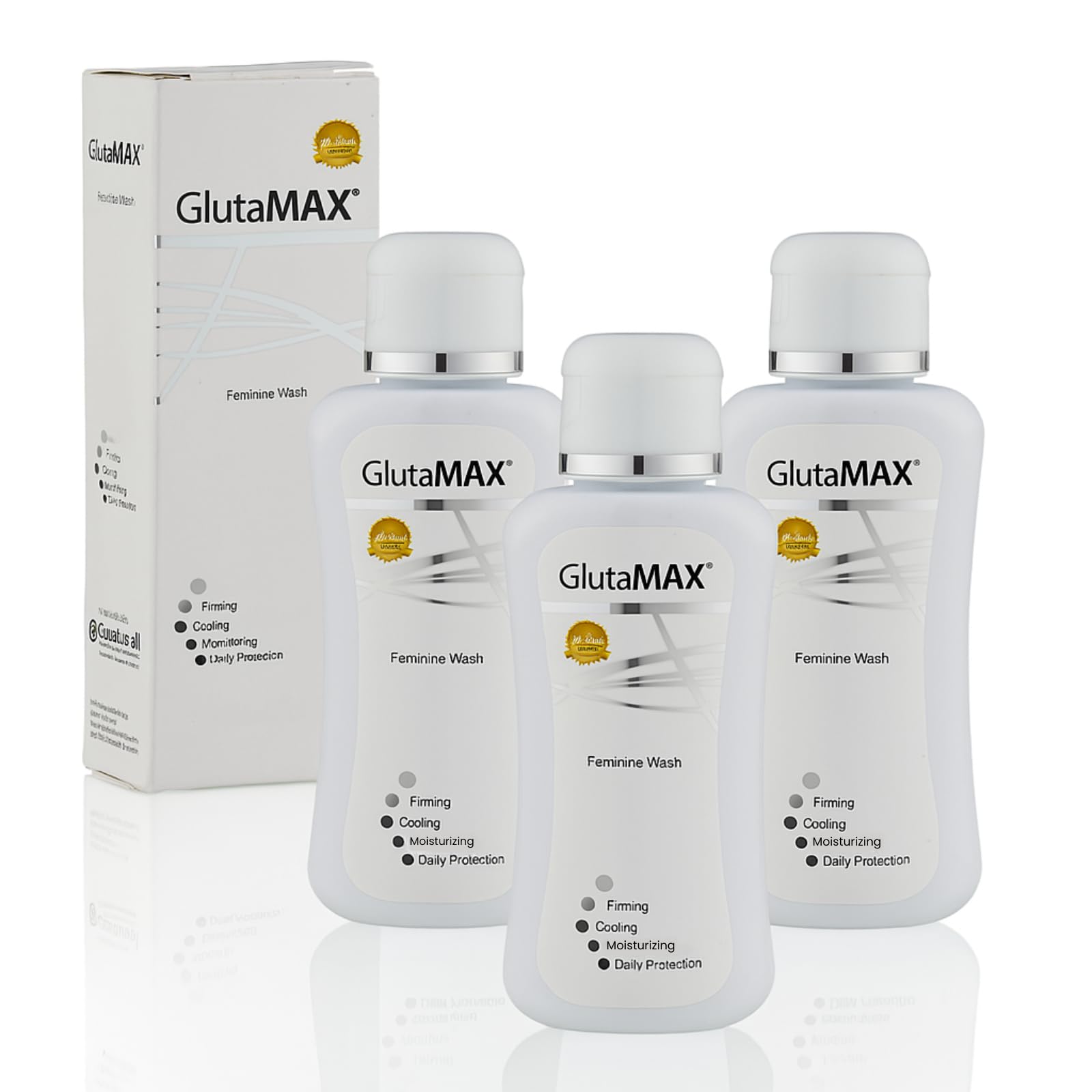 GlutaMAX tono firme lavado, botella de 50 ml para uso diario suave.