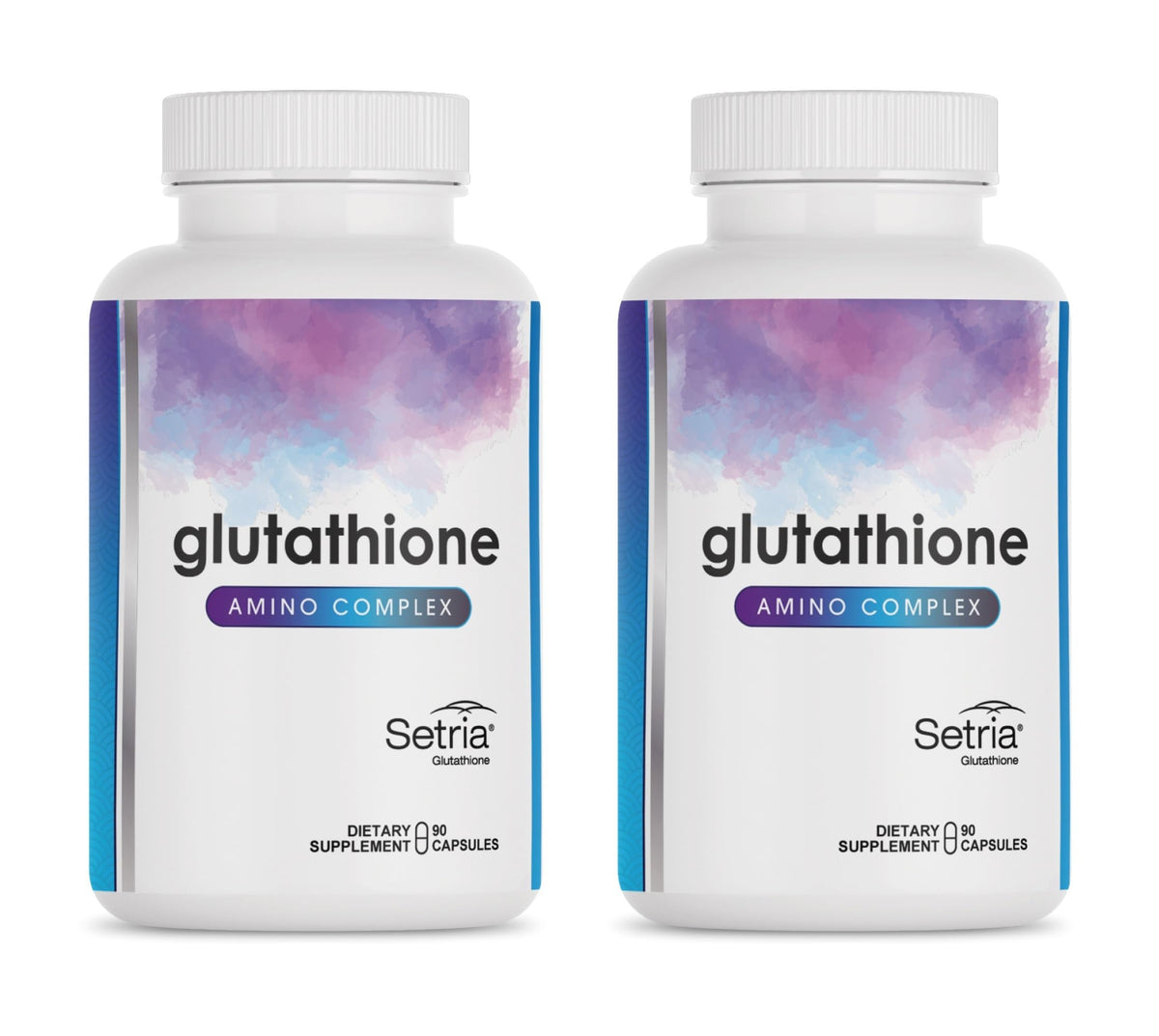 Glutathione Amino Complex: botella visible para apoyo antioxidante diario.