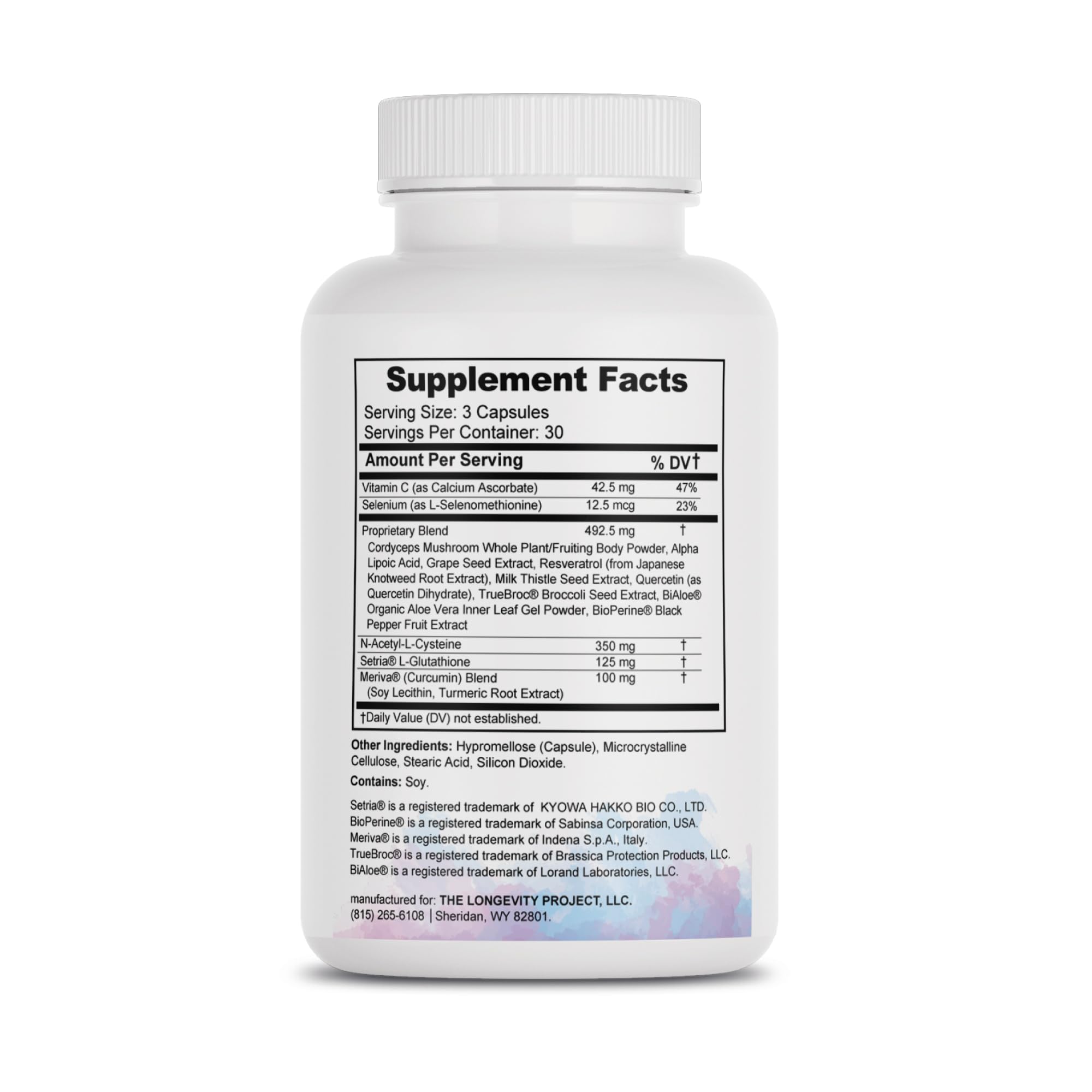 Glutathione Amino Complex: envase visible para energía sostenida durante el día.